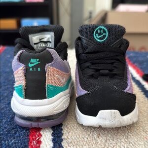 Nike Black and Purple Sneakers with Iridescent Midsole
